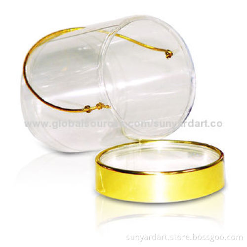 Clear PVC box, tube, oval